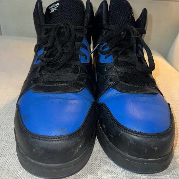 REEBOK RB4166 WORK MEN'S HIGH TOP CUSHGUARD BLACK/BLUE BOOTS Size 12W - Picture 3 of 11
